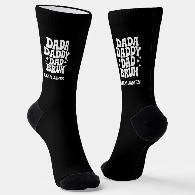 Funny Dada Daddy Vater Bruh Fathers Tagesgeschenk  Socken (Gewinkelt)