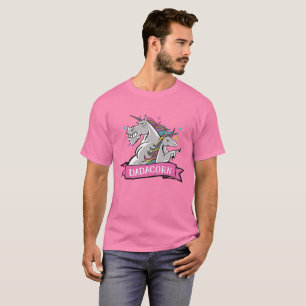 Funny Dadacorn Unicorn Vater Vathers Day Pink T-Shirt