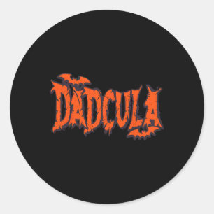 Funny Dadcula Halloween Vater Kostüm T Vampire Dad Runder Aufkleber