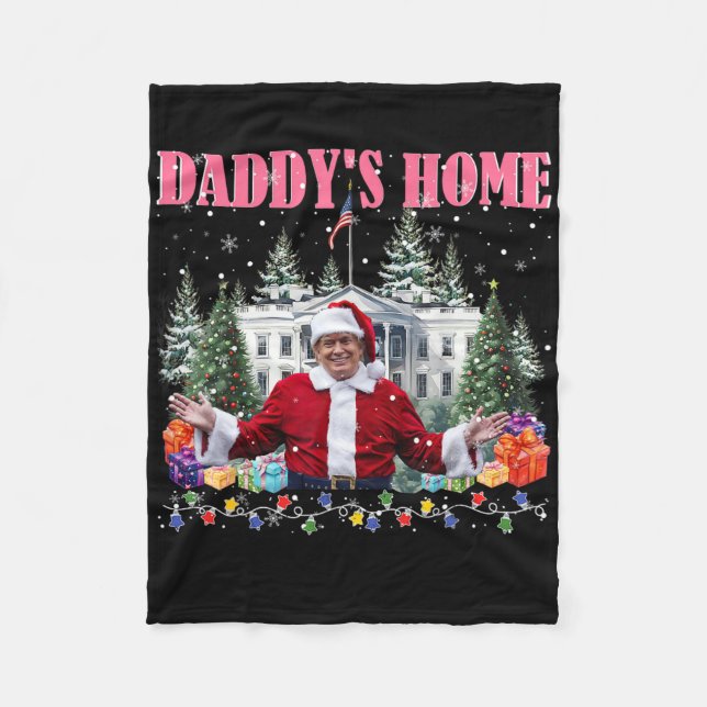 Funny Daddy's Home Trump Pink 2024 Take America Ck Fleecedecke (Vorderseite)
