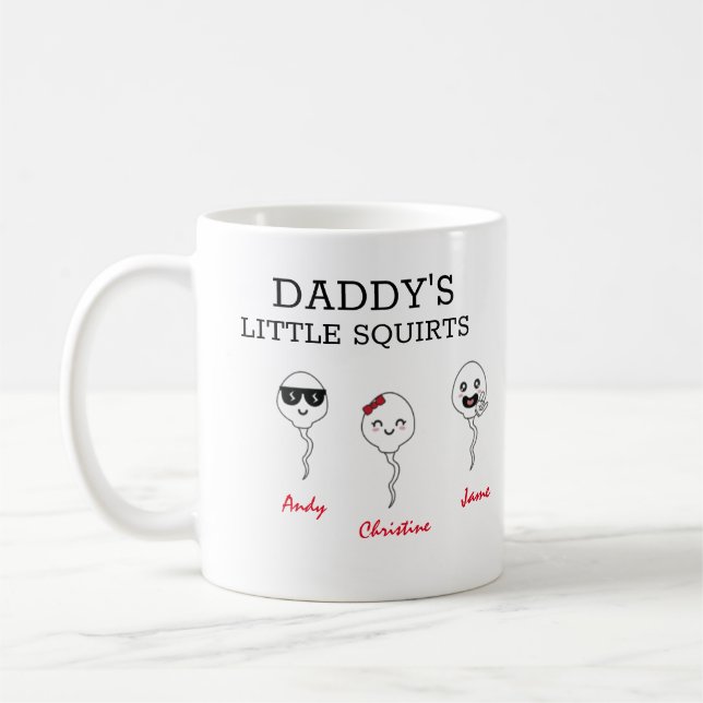Funny Daddy's kleine quietscht Kaffee-Tasse Kaffeetasse (Links)
