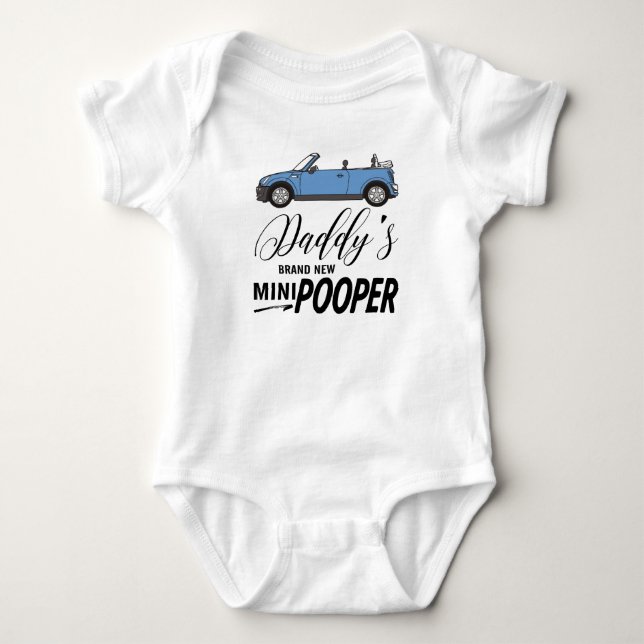 Funny - Daddys Mini Pooper Baby Design Strampler (Vorderseite)