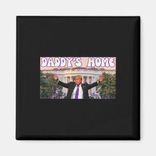 Funny Daddys Zuhause Trump 2024 steht mit Trump Gi Magnet