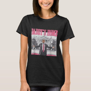 Funny Daddys Zuhause Trump Pink 2024 Nehmen Sie Am T-Shirt