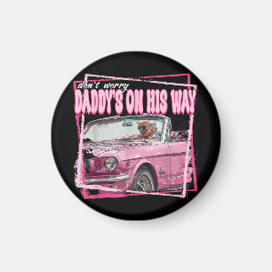 Funny Daddys Zuhause Trump Pink 2024 Nimm America  Magnet