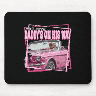 Funny Daddys Zuhause Trump Pink 2024 Nimm America  Mousepad
