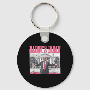 Funny Daddys Zuhause Trump Pink 2024 Nimm America Schlüsselanhänger