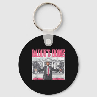 Funny Daddys Zuhause Trump Pink 2024 Nimm America Schlüsselanhänger