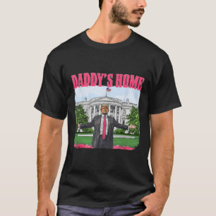 Funny Daddys Zuhause Trump Pink 2024 White House C T-Shirt