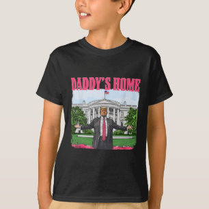 Funny Daddys Zuhause Trump Pink 2024 White House C T-Shirt