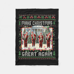 Funny Daddys Zuhause Trump Ugly Christmas Sweater  Fleecedecke