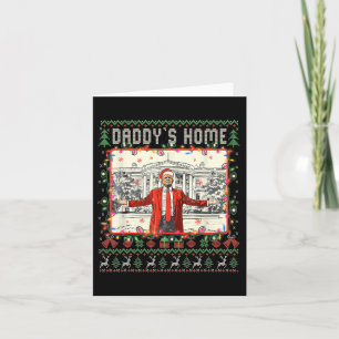 Funny Daddys Zuhause Trump Ugly Christmas Sweater  Karte