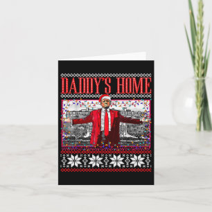 Funny Daddys Zuhause Trump Ugly Christmas Sweater  Karte