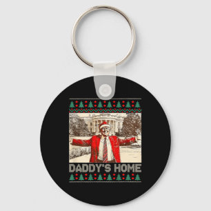 Funny Daddy's Zuhause Trump Ugly Weihnachten Weihn Schlüsselanhänger
