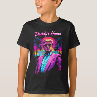 Funny Daddys Zuhause White House Trump Pink 2024 R T-Shirt