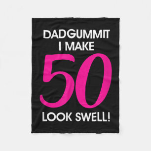 Funny Dadgummit Phrase 50. Geburtstag, 50. Graphi Fleecedecke