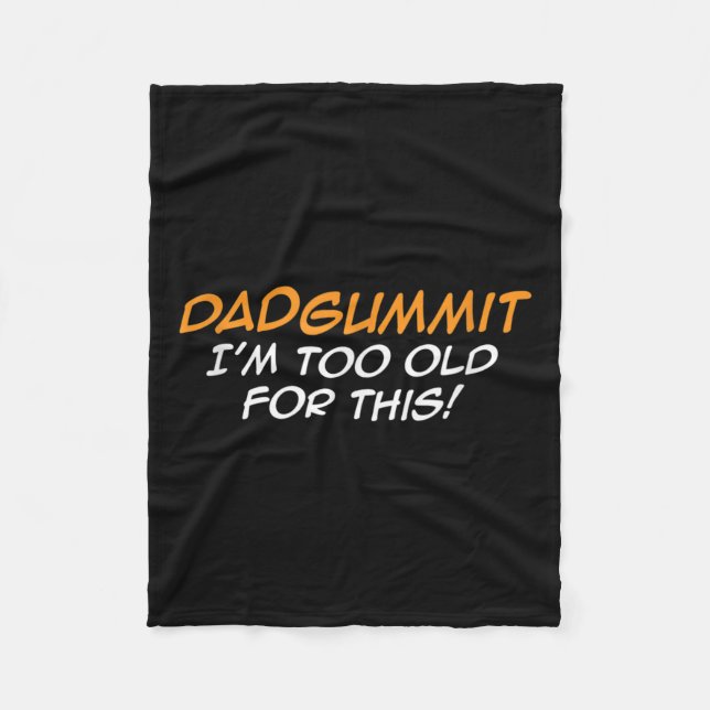 Funny Dadgummit Phrase Birthday Graphic Fleecedecke (Vorderseite)