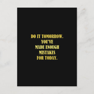 Funny Daily Mistakes Joke Postkarte