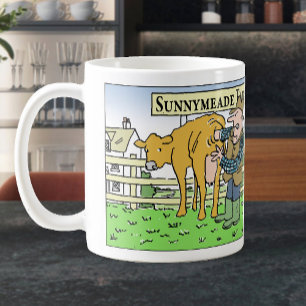Funny Dairy Bauer am Tag der landwirtschaftlichen  Kaffeetasse