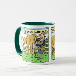 Funny Dairy Bauer auf Farm Open Day Tasse