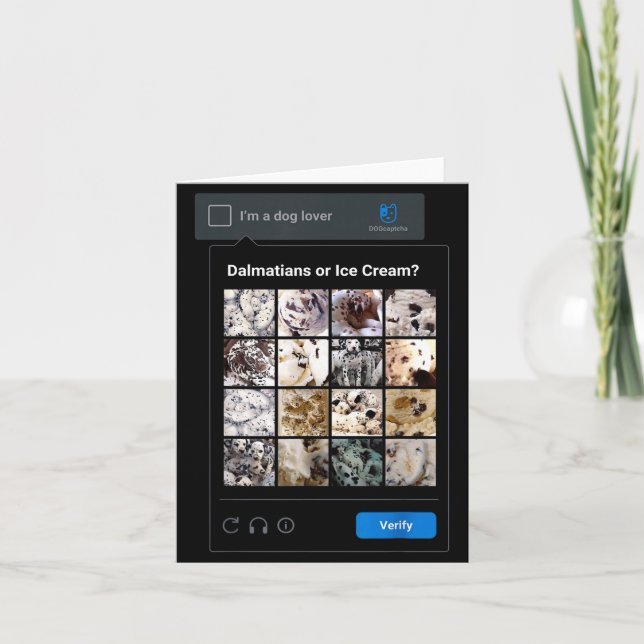 Funny Dalmatian Or Ice Cream Meme Dog Mom Dog Dad  Karte (Vorderseite)