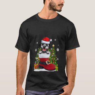 Funny Dalmatiner in der Shoe Weihnachtsmannmütze U T-Shirt