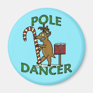 Funny Dancer Christmas Rentier Pub Magnet