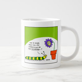 Funny Dancing Cartoon Raupe Dancer Jumbo-Tasse
