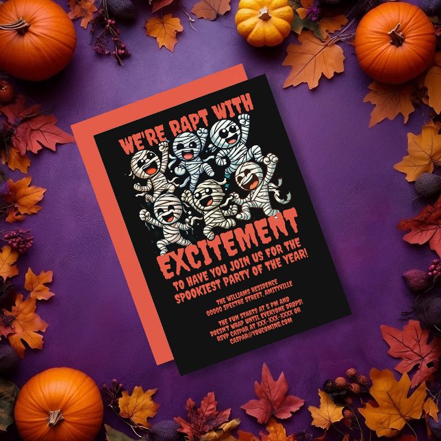 Funny Dancing Mummies Rapt mit Spannung Einladung (Funny Dancing Mummies Rapt with Excitement Invitation Cover Photo)