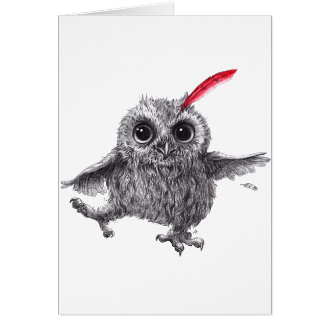 Funny Dancing Owl Card (Vorne)