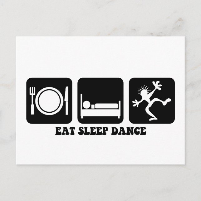 Funny Dancing Postkarte (Vorderseite)