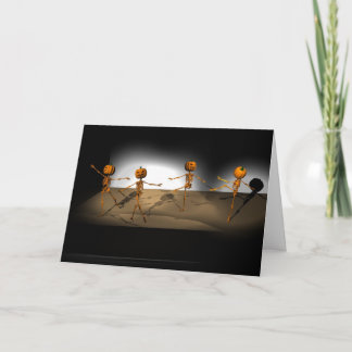 Funny Dancing Pumpkins Karte