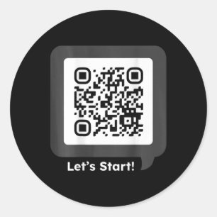 Funny Dancing Qr Präsident Byck Side Runder Aufkleber