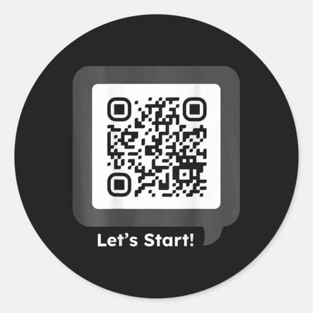 Funny Dancing Qr Präsident Byck Side Runder Aufkleber (Vorderseite)
