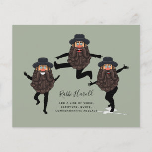 FUNNY Dancing RABBI Personalisiert mit Text Flyer