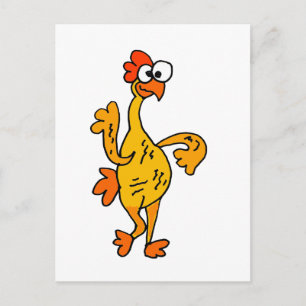 Funny Dancing Rubber Chicken Postkarte