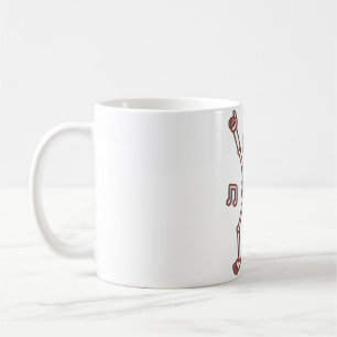 Funny Dancing Skeleton 3D Anaglyph Style Kaffeetasse