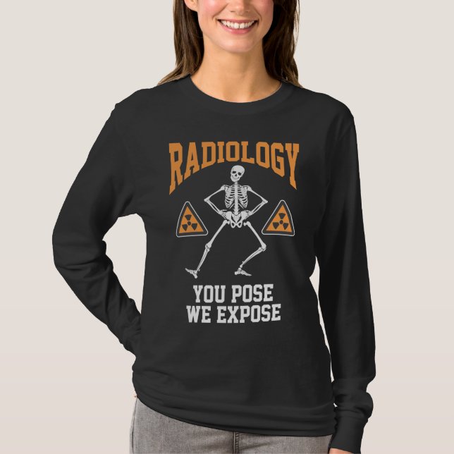 Funny Dancing Skeleton Xray Radiology Spaß T-Shirt (Vorderseite)