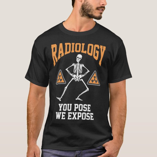 Funny Dancing Skeleton Xray Radiology Spaß T-Shirt (Vorderseite)
