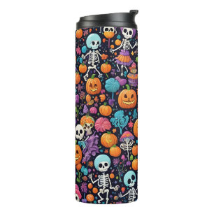 Funny Dancing Skeletts Halloween Thermal Tumbler Thermosbecher