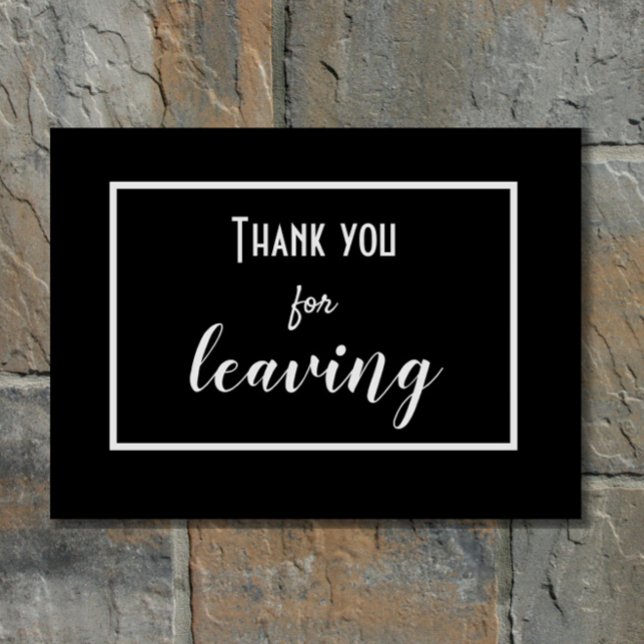 Funny "Danke, dass du Verlassen hast" Introvertier Fußmatte (A funny doormat for introverts and the antisocial!)