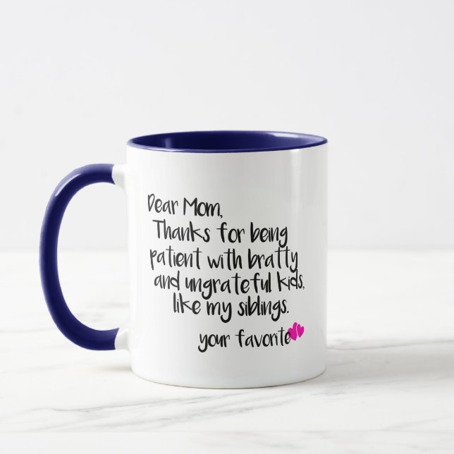 Funny Danke Mama Meme Mother's Day-Geschenk-Kaffee Tasse (Links)
