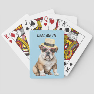 Funny Dapper Bulldog ist bei mir Spielkarten