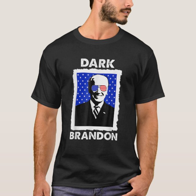 Funny Dark Brandon USA Flag Dark Brandon Demokrat T-Shirt (Vorderseite)