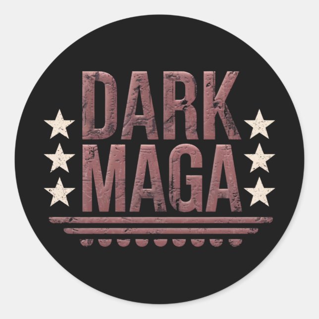 Funny DARK MAGA 2024 Runder Aufkleber (Vorderseite)