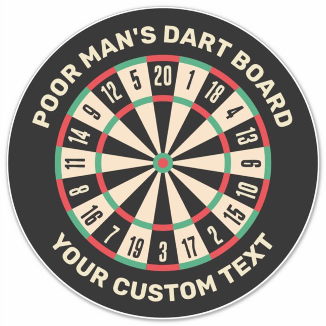 Funny Dart Board Aufkleber (Vorderseite)