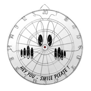 Funny Dart Board Geschenk Neugier Augen Lächeln Dartscheibe