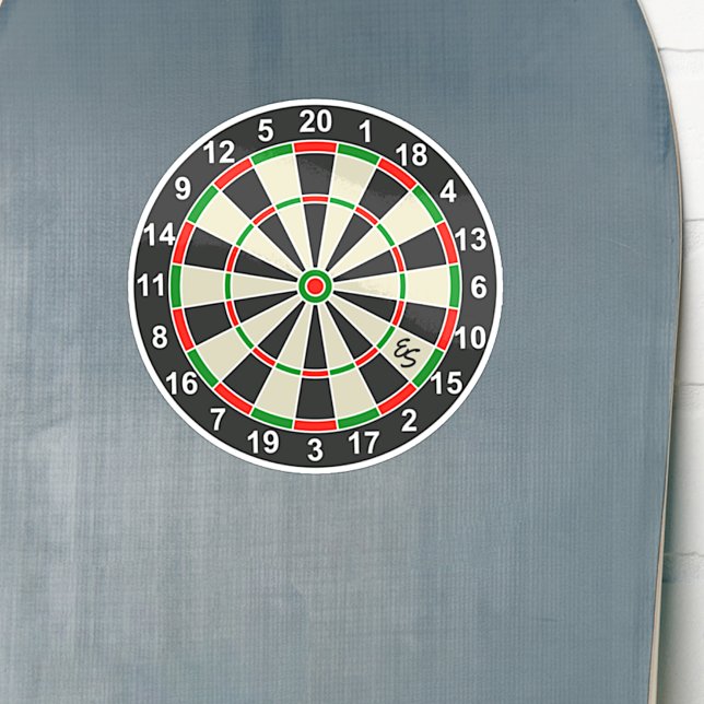 Funny Dartboard Darts Board Circle Mit Monogramm S Aufkleber (Von Creator hochgeladen)