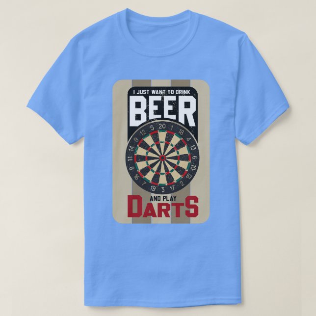 Funny Darts Bier Sprichwort Darts Motif Dart Playe T-Shirt (Design vorne)