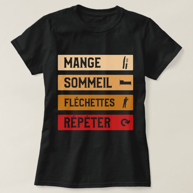 Funny Darts Geschenkidee für Darts Player T-Shirt (Design vorne)